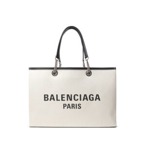 BALENCIAGA - Bolsa de lona gris