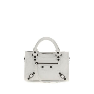 BALENCIAGA - Bolso de piel de ternera blanca