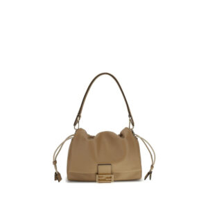 FENDI - Bolso de Hombro de Cuero Ternero Beige