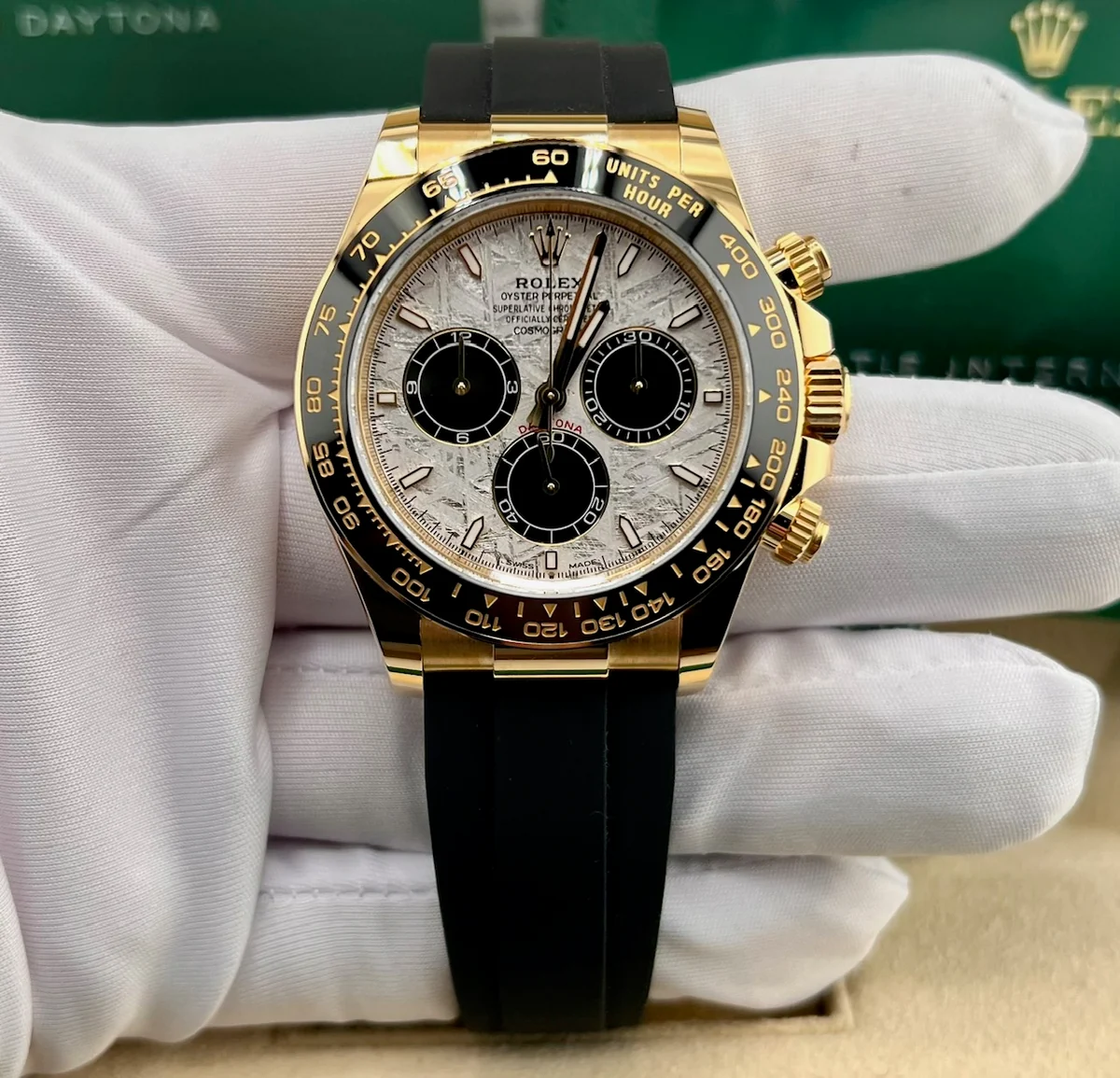 imagen real del Rolex Daytona "Meteorito"